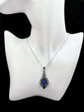 Blue and purple Teardrop Necklace
