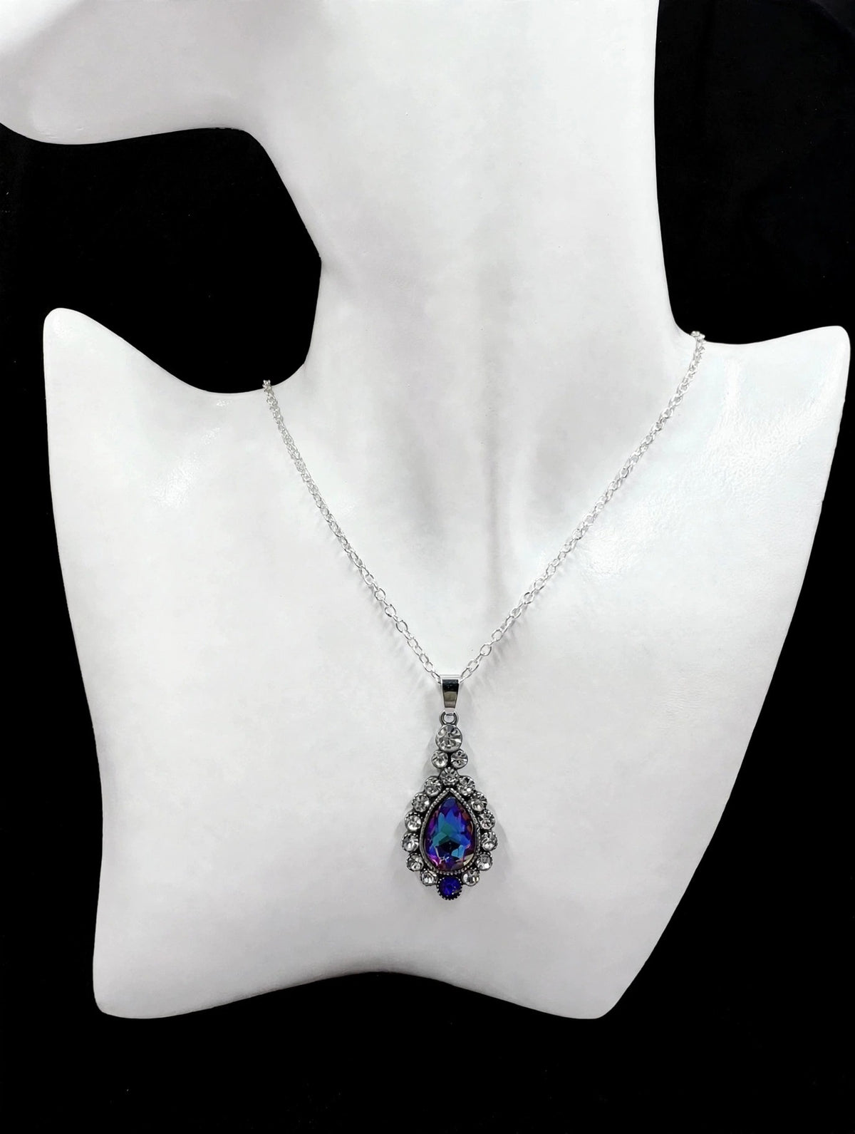 Blue and purple Teardrop Necklace