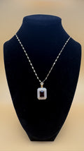 Rectangle Stone Pendant Necklace