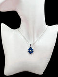 Blue Daisy Necklace