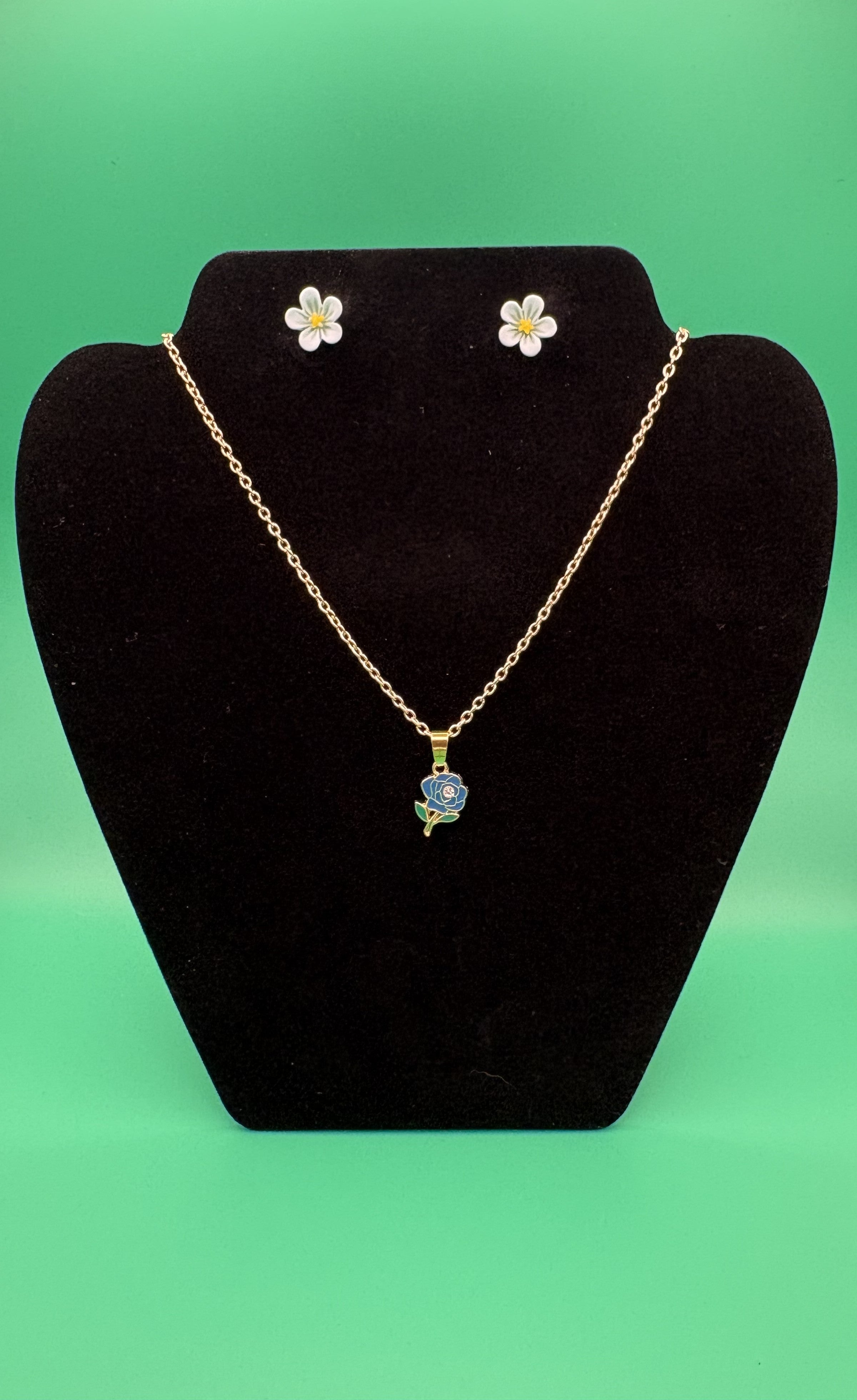 Flower Necklace & Earring Set