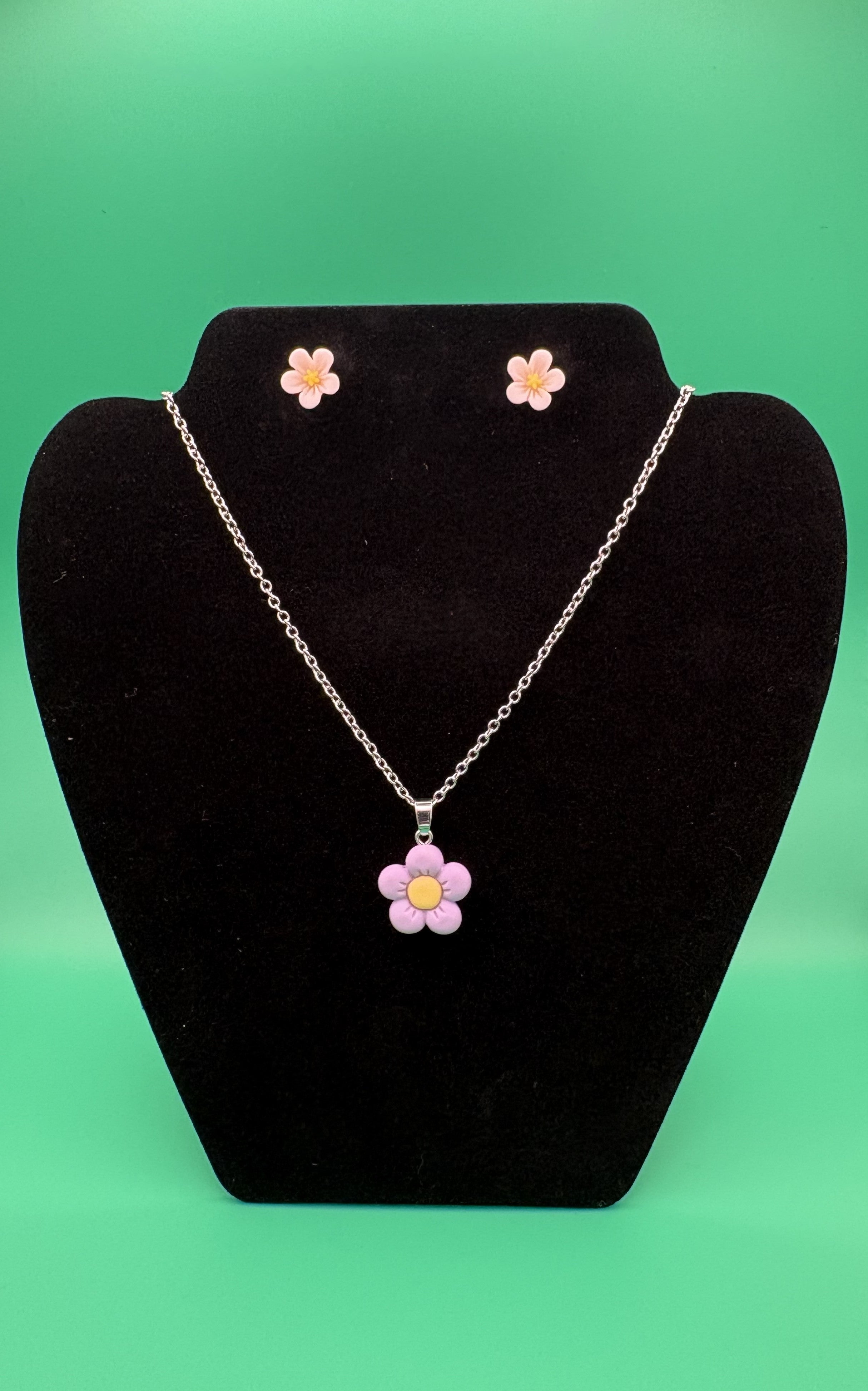 Flower Necklace & Earring Set