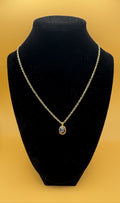 Natural Snowflake Obsidian Cabochon Necklace Pendant