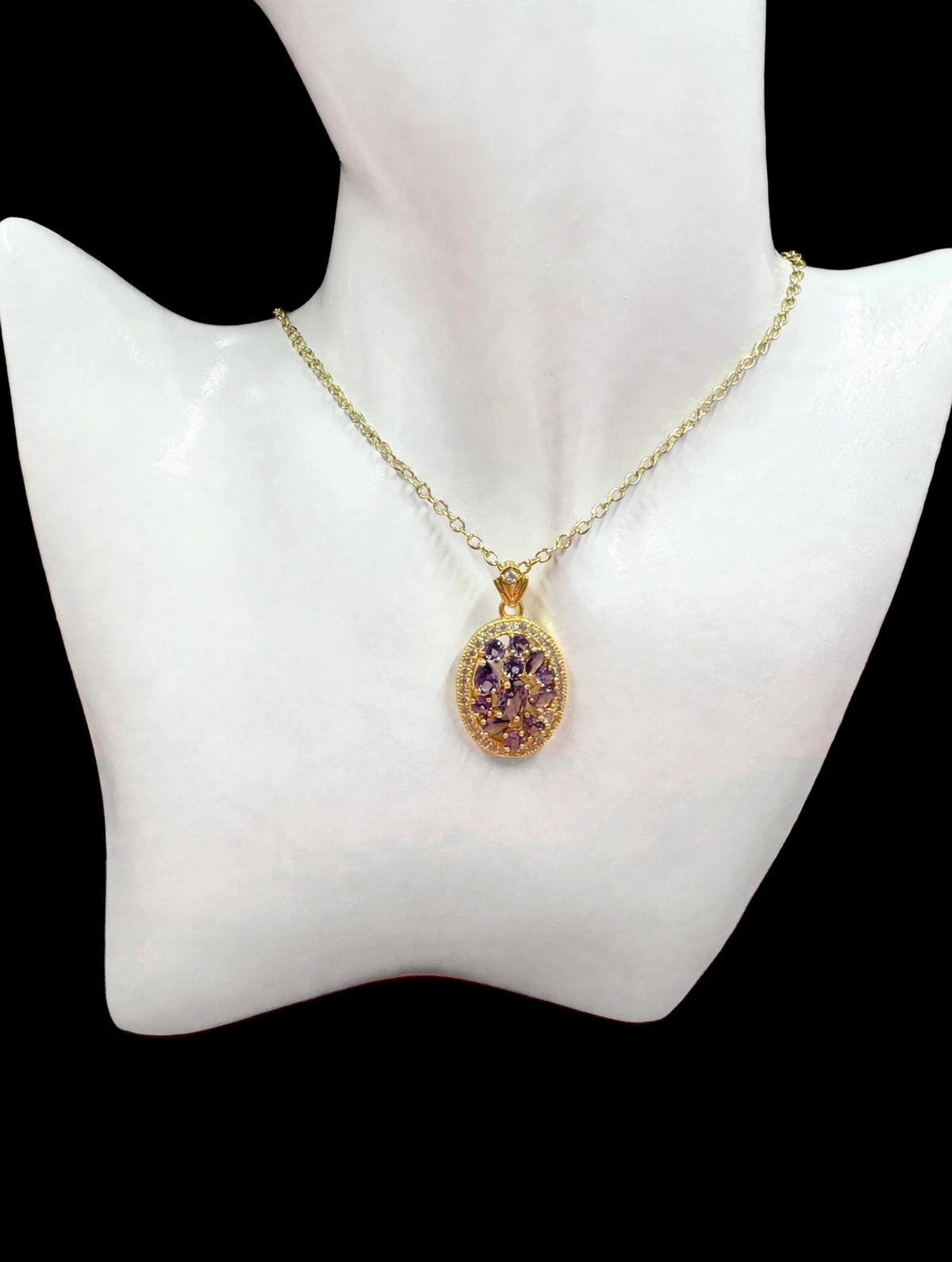 Lavender Oval Necklace