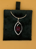 Natural Pink Sapphire Sterling Silver Pendant
