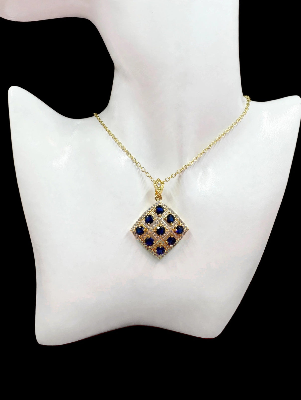 Royale Blue Diamond Necklace