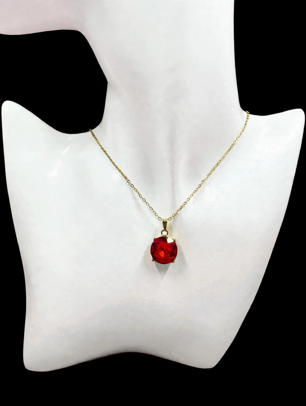 Scarlet Round Crystal Necklace