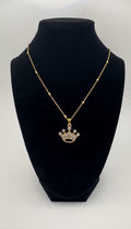 Crystal Crown Pendant Necklace
