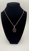 Natural Amathyst Stone Pendant Necklace
